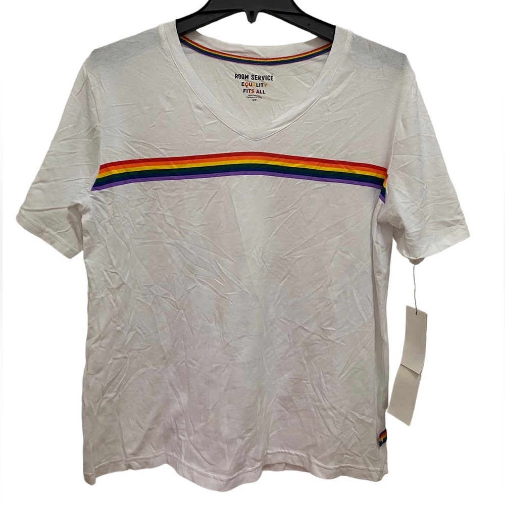 Room Service Rainbow Graphic Tee Various Sizes New With Tags